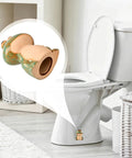 Slick Ceramic Frog Toilet Bolt Covers 2 Pack With Universal Screw Caps For Instant Bathroom Glow Up Easy Snap Fit Install on toilet.