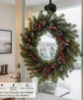 Heavy Duty Suction Cup Hooks For Shower Stainless Steel No Drill Mounts With Strong Vacuum Grip Waterproof For Glass Doors Tile And Mirror Damage Free Installation By Pressing And Twisting To Lock Great For Towels Wreaths And More holding a wreath on a glass door