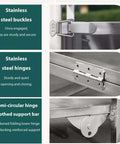 Heavy Duty Food Cart On Wheels For Street Food Markets And Events, Thickened Sheet Metal Construction with stainless steel buckles and hinges