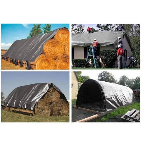 18x24 Foot Heavy Duty Waterproof Tarp Tarpaulin 10 Mil With Eyelets Used on Hay and Roof