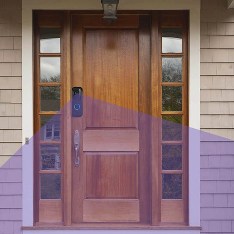 Adhesive Door Mount For Video Doorbell 2021 Gen 1 Not For 2025 Gen 2 No Drill Bracket Black Sturdy Stick On Mount on wooden door
