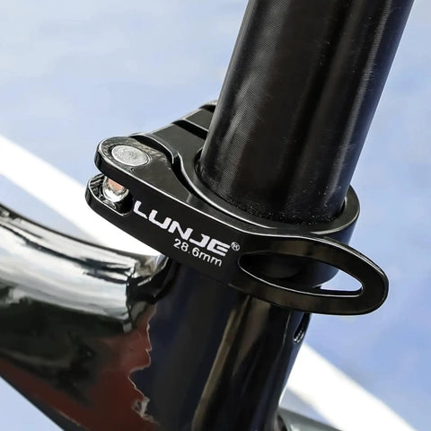 Beefy Aluminum Alloy Bike Seat Post Clamp With Quick Release Easy Install Retaining Bolt Fits 28.6mm 31.8mm 34.9mm Seatposts