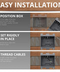 Installation guide for Double Gang Old Work Electrical Box 25 Cubic Inches 2 Gang Remodel Box Grey ETL Listed Fire Rated