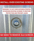Premium Galvalume Roof Screw Caps To Cover Exposed Hardware Without A Sweat And Deliver A Knockout Waterproof Shield For Outdoor Shingles Patios And Fix Ups, installed over existing screws.
