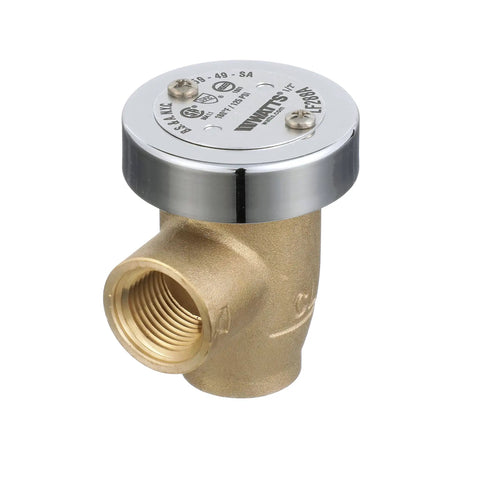 Lead Free Brass Anti Siphon Vacuum Breaker Backflow Preventer With Female NPT Inlet And Outlet Silicone Disc Seat Chrome Hood