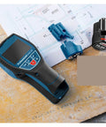 Hands Down Best Pro Grade Wall Scanner Detects Live Wires Wooden Studs Plastic Pipes And Non Magnetic Metal Accurate Center Marker, shown with rechargeable battery.