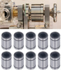 10 Pack Beefy Tank Grade High Tensile Alloy Steel Linear Motion Ball Bearing Set for Solar Power Equipment, Heavy Duty, Corrosion Resistant, Smooth Low Backlash Performance for Solar Trackers, Rails, and Machinery 10-pack bearings displayed with solar tracker use