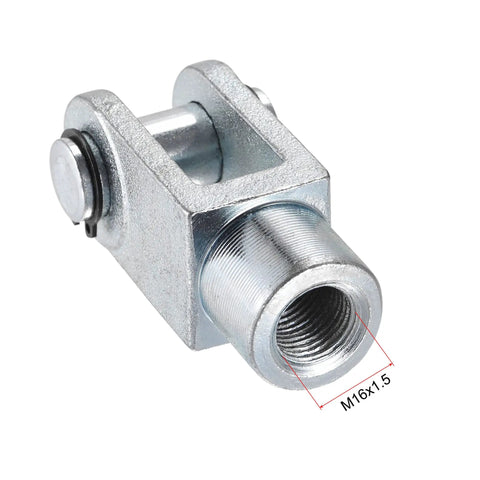Air Cylinder Rod Clevis End Y Connector 78mm Length With M16x1.5 Female Thread 63mm Bore Pneumatic Fittings 2 Pack Durable Alloy Construction For SC Standard Cylinders, alloy clevis connector