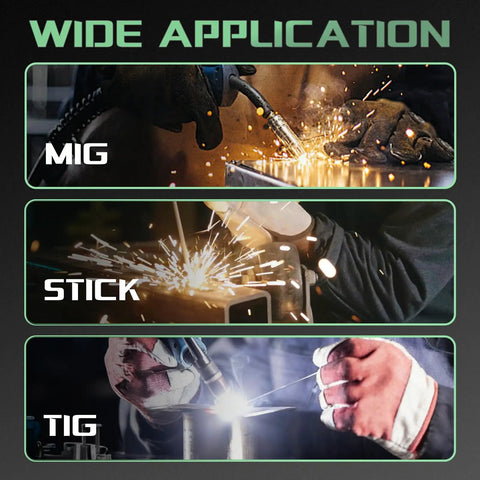 Wide application of MIG, Stick, and TIG welding with Auto Darkening Welding Helmet With Pro Grade True Color View.