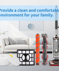 Soft Bristle Brushroll HEPA Foam Filter Replacement Kit For DuoClean NV800 NV800W NV801 NV801Q NV803 UV810 Vacuum Cleaners