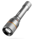 Side view of DaVinci 3500 Lumen Rechargeable Handheld Flashlight With Power Bank Built In USB Type C Charging Waterproof EDC Light