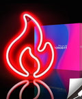 Lit Red Flame Neon Sign USB Powered With On Off Switch Dope Neon Light For Wall Decor Hanging Flame Shaped LED Light Fire Neon Lights For Bedroom And Gaming Room Setup