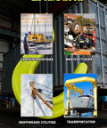 Three Eighths Inch Clevis Foundry Hook With 8377 Lbs Working Load Limit For Beefed Up Heavy Duty Lifting Grade 80 Alloy Steel Forged Construction Ideal For G80 Transport Binder Chain And Binder 1 Pack Ready To Use Rigging Set, yellow hook on crane