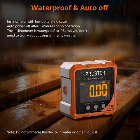 Top Notch Rechargeable Digital Angle Finder With Twin Laser Alignment And Rock Solid Magnetic Base For Carpenters And DIY Hustlers Demanding Dead On Precision On Every Tight Job Site waterproof inclinometer with low battery indicator