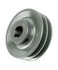 Double Groove V Belt Pulley, 4.45 Inch Outside Diameter, 1 Inch Fixed Bore, 2 Groove Sheave For A, 3L And 4L V Belts, Cast Iron Construction For Durability And Long Life