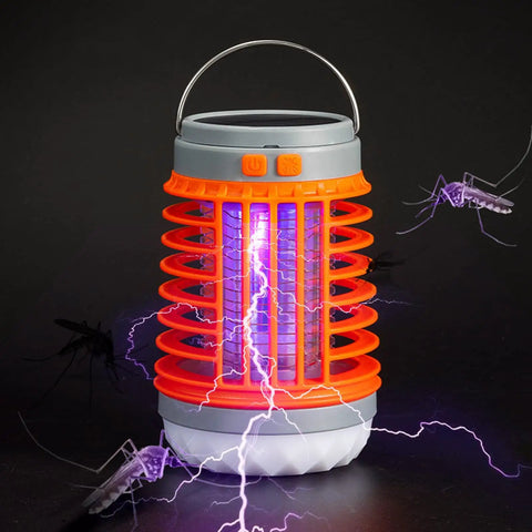 Solar Powered Outdoor Bug Zapper That Is Waterproof Portable And Rechargeable With USB Charging Your Go To Outdoor Gadget