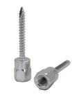 Three Eighths Inch Threaded Rod Anchor For Wood Built For Quick No Fuss Vertical Installations One Quarter Inch By Two Inch Size Silver Finish