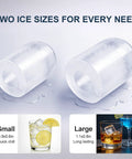 Keep The Party Chill With This Countertop Ice Maker Delivering Up To 38 Lbs Per Day, 9 Ice Cubes In 3.5 Minutes, small and large ice cubes