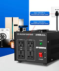Beefy 2000W Voltage Transformer Converter For Global Use 110V To 220V And Back Step Up Or Step Down Power Transformer For Home And Travel