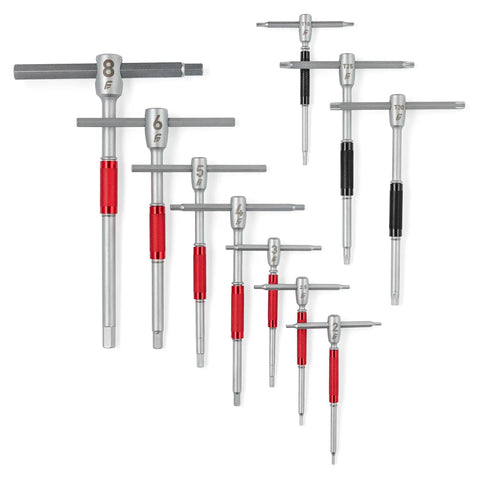 Modular T Handle Hex And Torx Wrench Set With 10 Tools shown with swappable lateral bars for bike maintenance and repair
