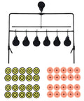 Six Target Air Gun Resetting Target For 22 And 177 Caliber Pellets And BBs Tough As Nails Steel Build Compact Weather Ready Practice Set