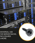 Heavy Duty 10-32 Rack Screws 50 Pack For Server Racks And Network Cabinets With Nylon Washers, server rack installation