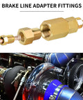 Brass Inverted Flare Female Brake Adapter Fitting One Eighth Inch NPT To Three Eighths Twenty Four Inch For Hydraulic Refrigerant And Fuel Lines