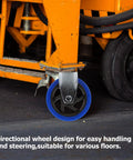 Hassle Free Heavy Duty Directional Plate Casters Featuring 5 Inch Black Rubber Wheels And Silent Non Swivel Design For Dead Simple Rolling On Trolleys Workbenches And Shop Carts.
