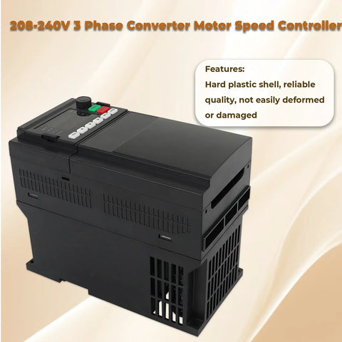 7.5KW 10HP Variable Frequency Drive VFD 220V to 208-240V 3-Phase Converter Motor Speed Controller with features list
