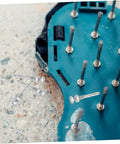 Metal Lawn Aerator Shoes With Spikes 20 Piece Set For Quick Soil Aeration, showing sole with detachable metal spikes.