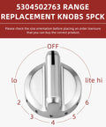Frigidaire Gas Range Stove Knobs Replacement Kit, Universal ABS Control Knobs for Electric and Gas Ranges, top view of knob