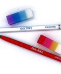 Magic Pencil That Never Needs Sharpening With A Graphite Tip Equal To One Hundred Regular Pencils, White Steel Barrel, Chunky Eraser
