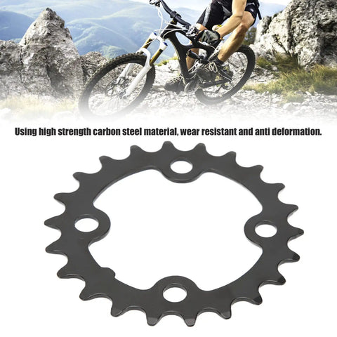 Two Pack 22 Tooth Bicycle Chainring For 104 BCD Cranks 64mm 8 9 10 Speed Replacement Carbon Steel With Four Sprocket Bolts