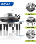 2 Pack Front Wheel Hub Bearing Assembly 4WD Compatible With 1999 2007 Chevy Tahoe Silverado 6 Lug With ABS 3 Bolt Flange