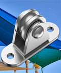 Rock Solid V Groove Gate Wheels 2 Piece Heavy Duty Pulley Block Kit, steel roller component for smooth gate operation.
