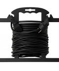 Heavy Duty Extension Cord And Hose Reel With Carrying Handle For Easy Yard Setup, Rugged ABS H Shape Organizer, Black