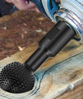 Top Tier Sphere Rotary Burr Angle Grinder Attachment 10mm Plus 14mm Ball Gouge Wood Carving Tool in use on wood surface.