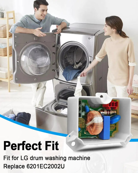 Washer Noise Filter Assembly 6201EC2002U Direct Replacement for Drum Washers No Brainer Install Keeps Spins Quiet and Smooth Reduces Voltage Surges Stable Operation Easy Plug And Play Fit, LG drum washer