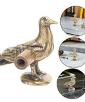 Brass Dove Cabinet Pulls Set Two Pack Smooth Safe Touch DIY Installation Vintage Peaceful Design Decorative Drawer Handles