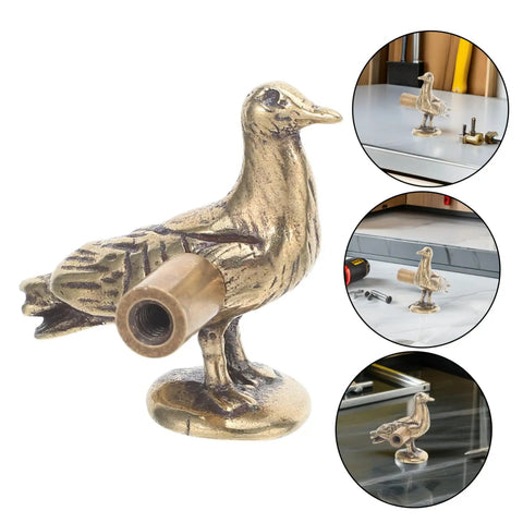 Brass Dove Cabinet Pulls Set Two Pack Smooth Safe Touch DIY Installation Vintage Peaceful Design Decorative Drawer Handles