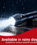 7 Pack Small LED Tactical Flashlights High Lumens With 5 Modes Waterproof Zoomable Beams in rain on wet surface
