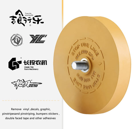 Decal Eraser Wheel Adhesive Remover For Pinstripes, Vinyl Tapes And Stickers, Rubber Wheel For Drill, Safe On Clearcoat And Paint, Easy Grip Pro, 1 Pack