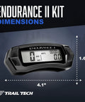 Endurance II Digital Gauge Speedometer Kit With Backlight For Yamaha ATVs And Quads That Tracks Current Speed Avg Speed Max Speed Two Trip Odometers Riding Time Stopwatch Total Ride Time Fits TW200 Banshee Blaster Grizzly 450 550 700 Kodiak 450 1.6 x 4.1 in