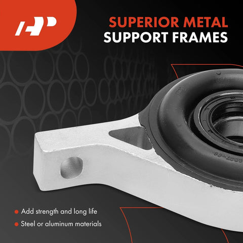 Rear Driveshaft Center Support Bearing Fits Kia Sorento 2013 2014 And Hyundai Santa Fe Sport 2013 2018 Beefed Up Heavy Duty Replacement Driveshaft Carrier Bearing With OE Numbers 49300A1000 40100T0AA02, featuring steel support frames