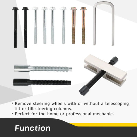 Universal Gearhead Favorite Steering Wheel Puller And Compressor Remover Tool Set For Cars Pro Grade Safe Removal shown