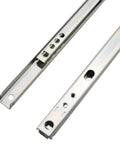 2 Pack 13.5 Inch Drawer Slides With Mounting Screws Cold Rolled Steel Glide Tracks for Cabinets, showing smooth, shiny tracks.