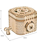 3D Wooden Puzzle Mechanical Treasure Box For Adults With Password Lock Mind Blowing Brain Teaser Toy Educational Gift For Ages 14 Plus Birthday Fun Great Gift Idea For Puzzle Lovers, 124x100x85mm wooden box with lock