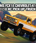Chevrolet K10 One Eighteen Scale RC Truck With 4WD Dual Speed Switch LED Lights Off Road Crawler For Adults in Red