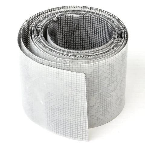 Roll of Screenmend Window Screen Repair Kit 1 2 Inch By 80 Inch Roll Silver Gray For Quick DIY Patch Fix Rips And Tears With Heat From A Hair Dryer In Seconds