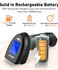 2D Wireless Barcode Scanner With 1.8 Inch Display, Rechargeable Handheld Reader, Plug And Play, Built In Base With 2.4G Dongle